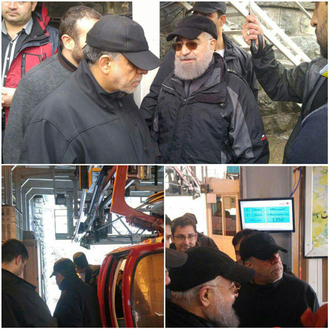 حضور روحانی در مجموعه تله‌کابین توچال با تیپ ورزشی