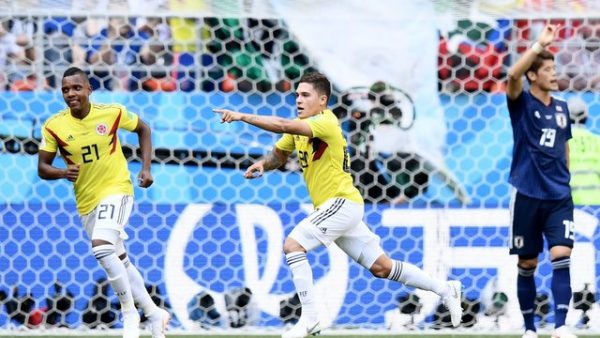 ژاپن با دو گل کلمبیا ۱۰ نفره را شکست داد