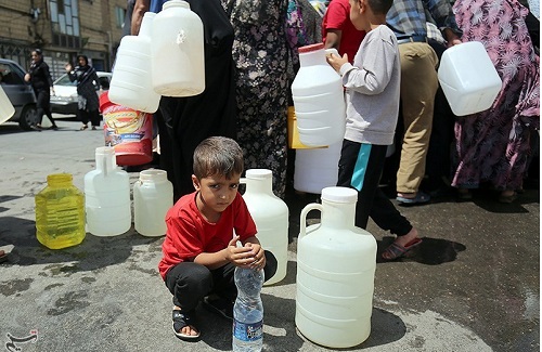 توزیع آب شرب در سطح شهر همدان