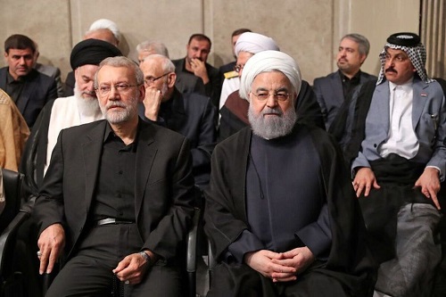 شعار علیه روحانی در مراسم بزرگداشت رئیسی با حضور رهبری!